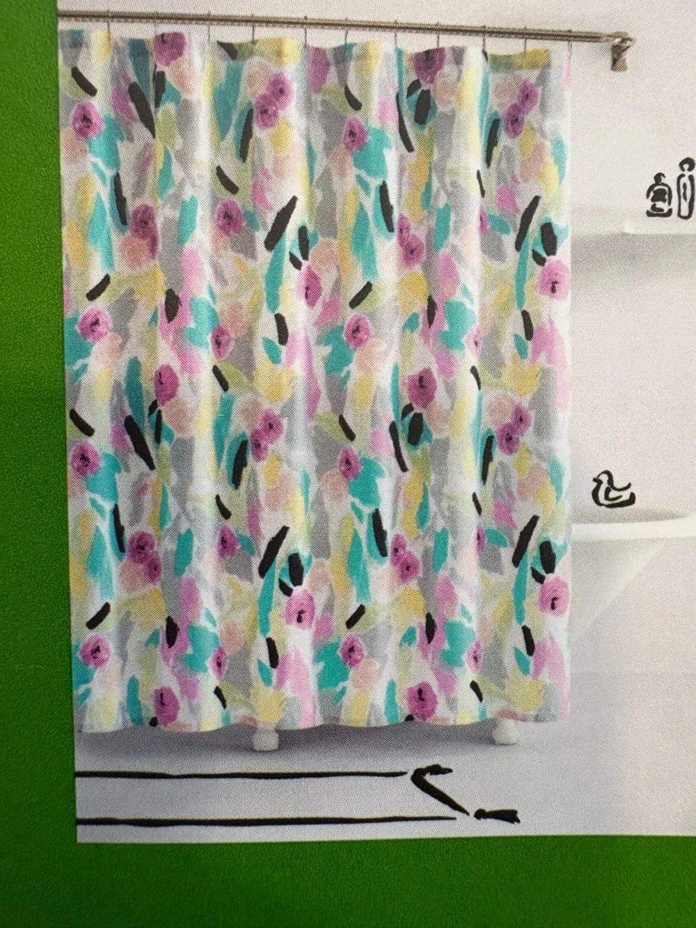 NEW Kate Spade New York Paintball Floral Shower Curtain